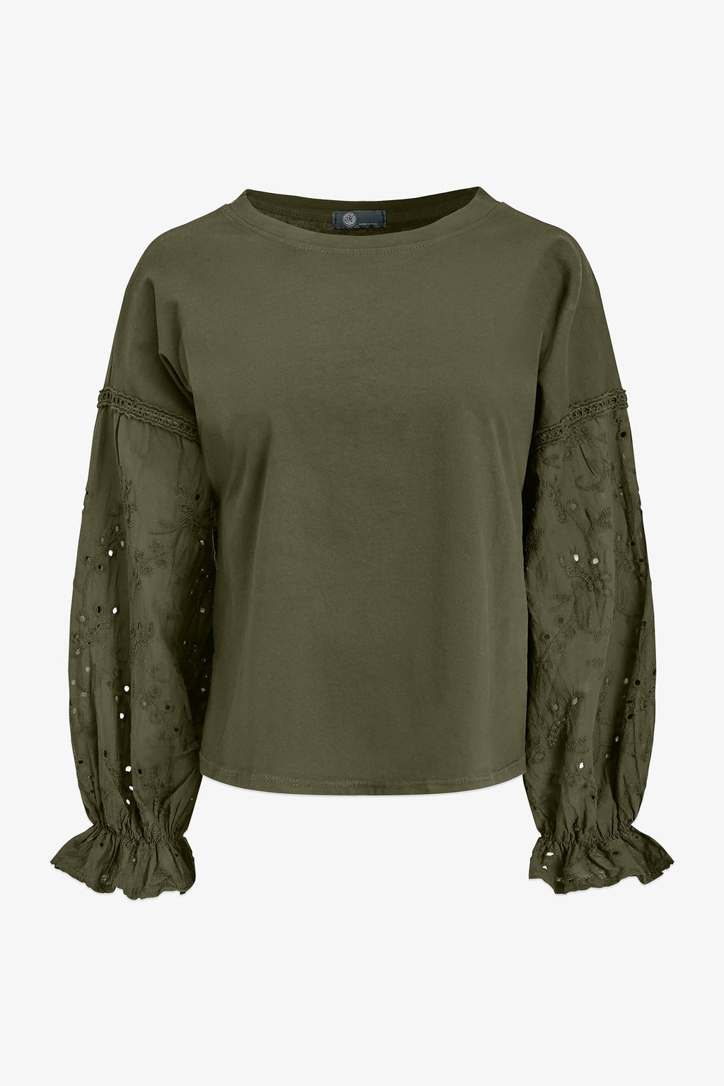 Women's Knit/Woven Combo Top