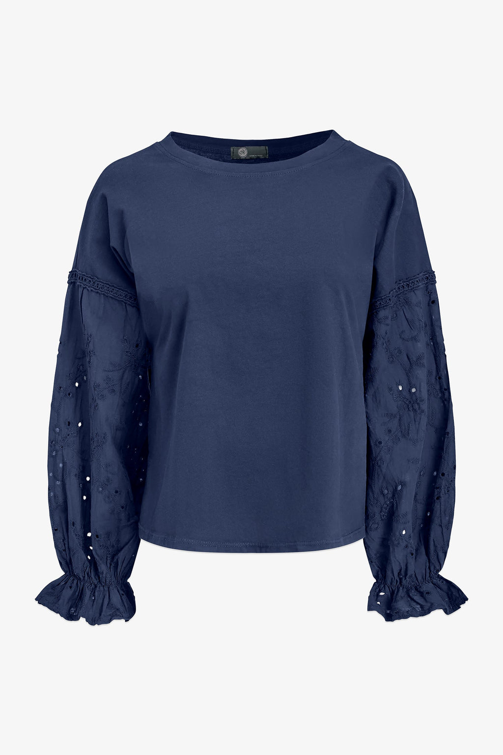Women's Knit/Woven Combo Top