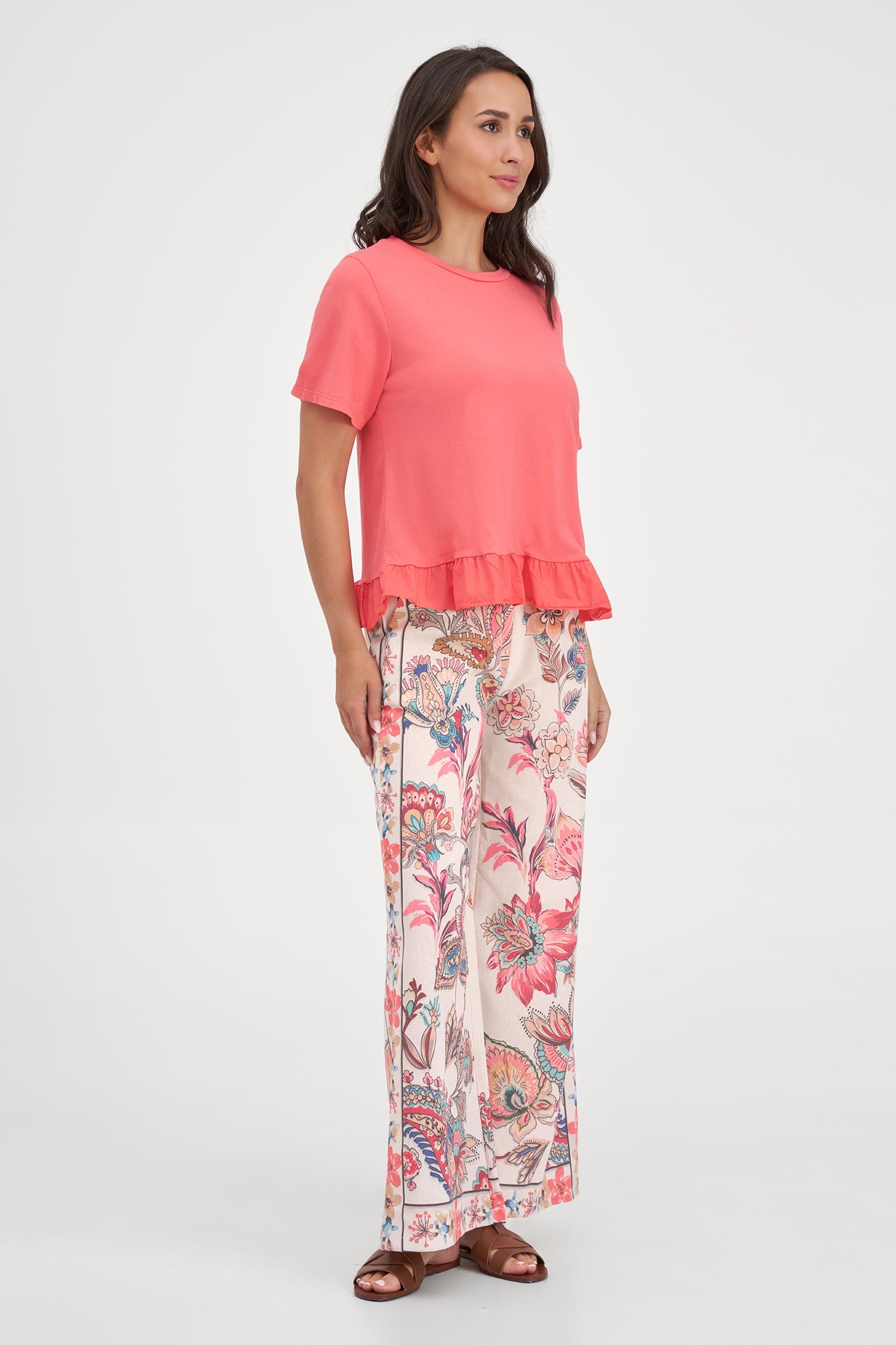 Women's Knit/Woven Combo Top