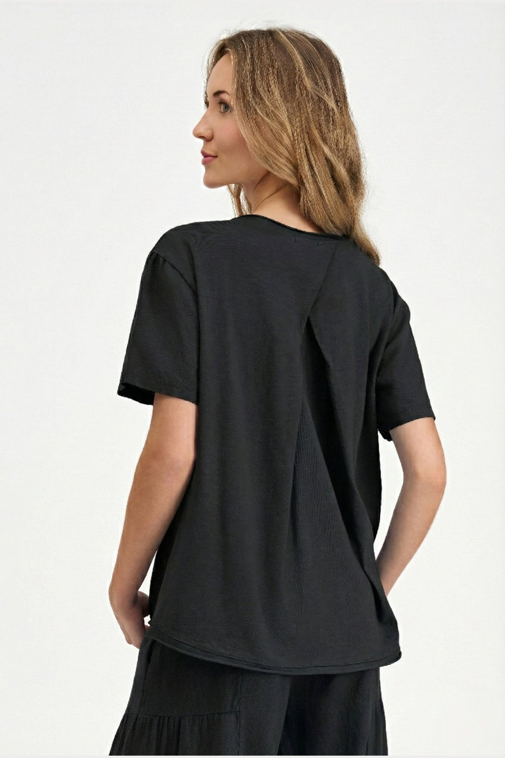 Women's Knit Woven Combo Top
