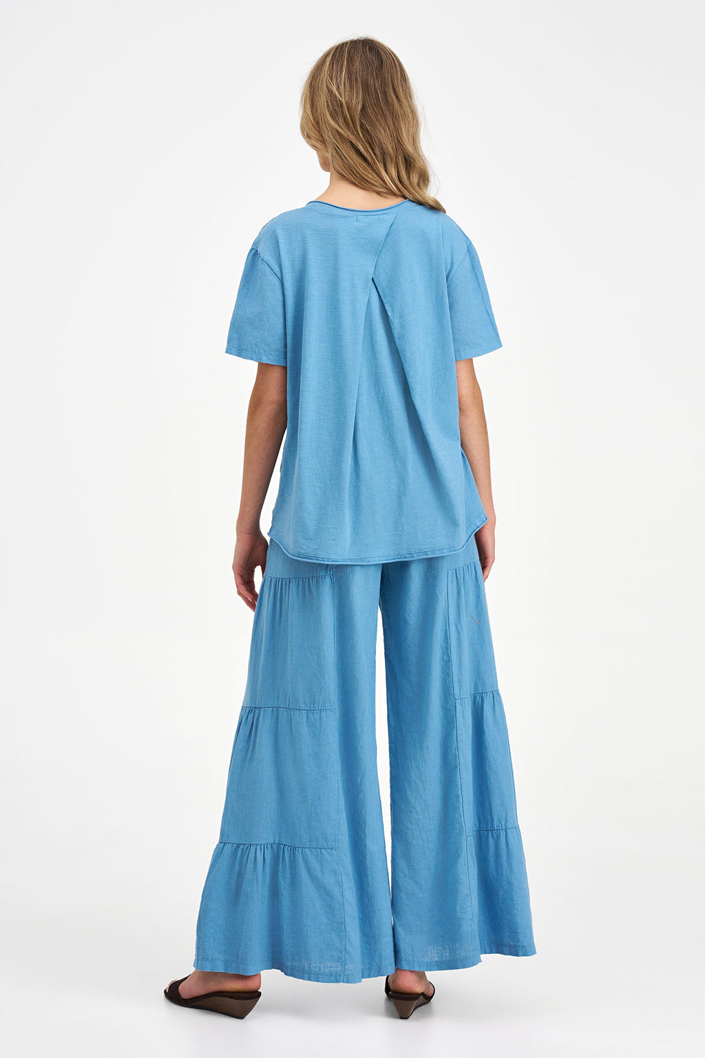 Women's Knit Woven Combo Top