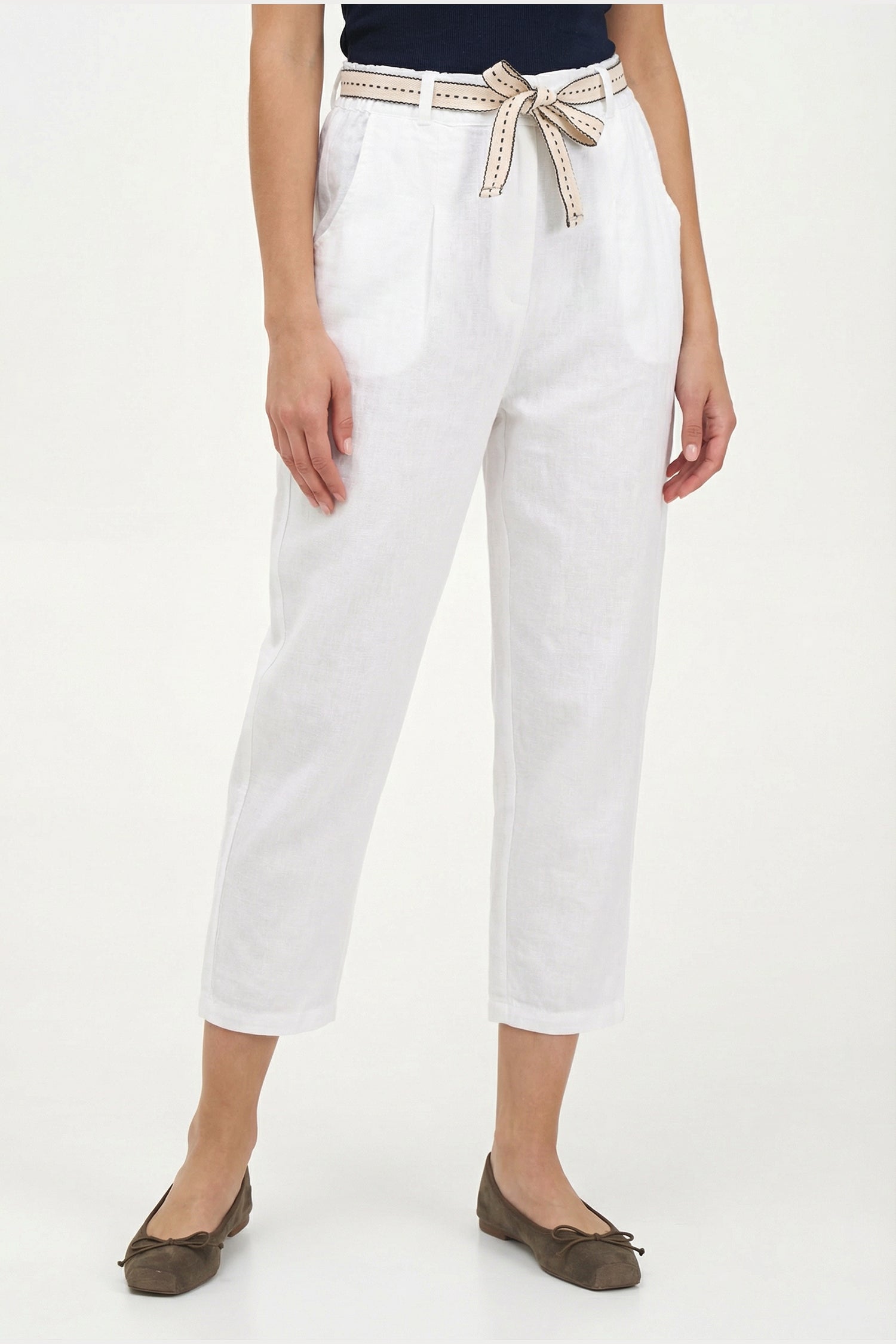 Women's Woven Capri Trousers