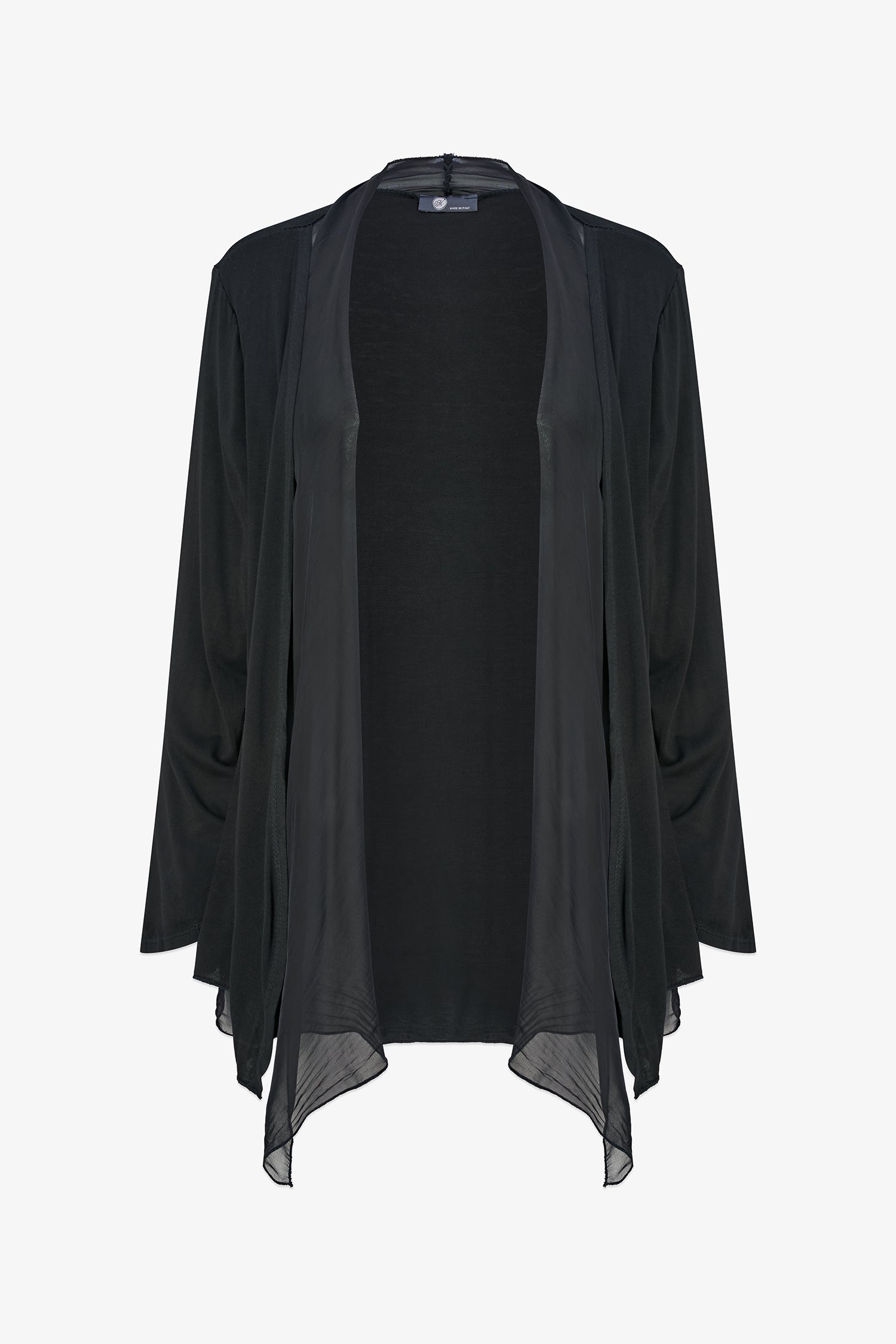 Women's Knit/Woven Combo Cardigan