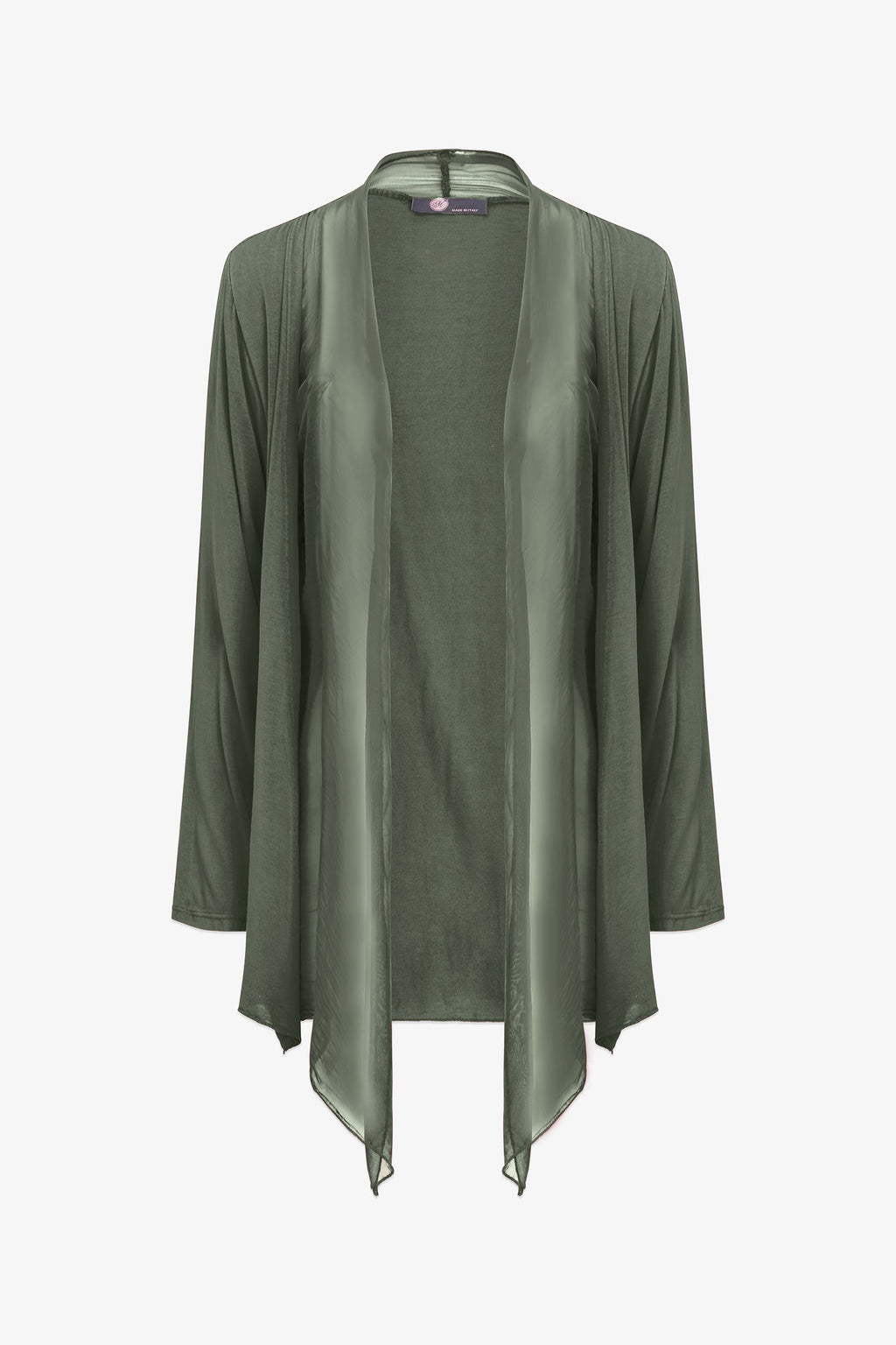 Women's Knit/Woven Combo Cardigan