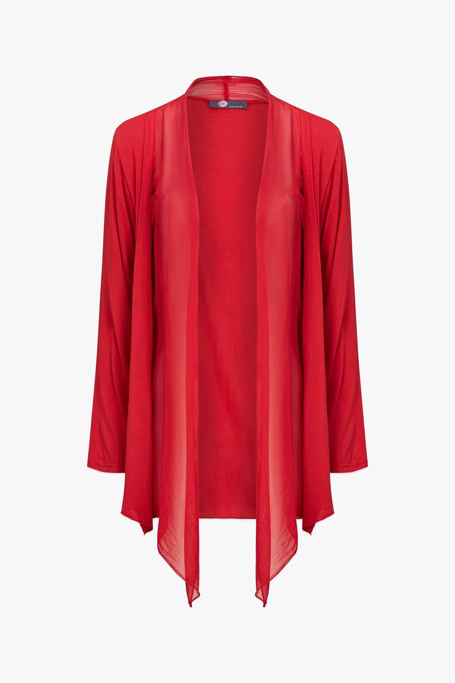Women's Knit/Woven Combo Cardigan