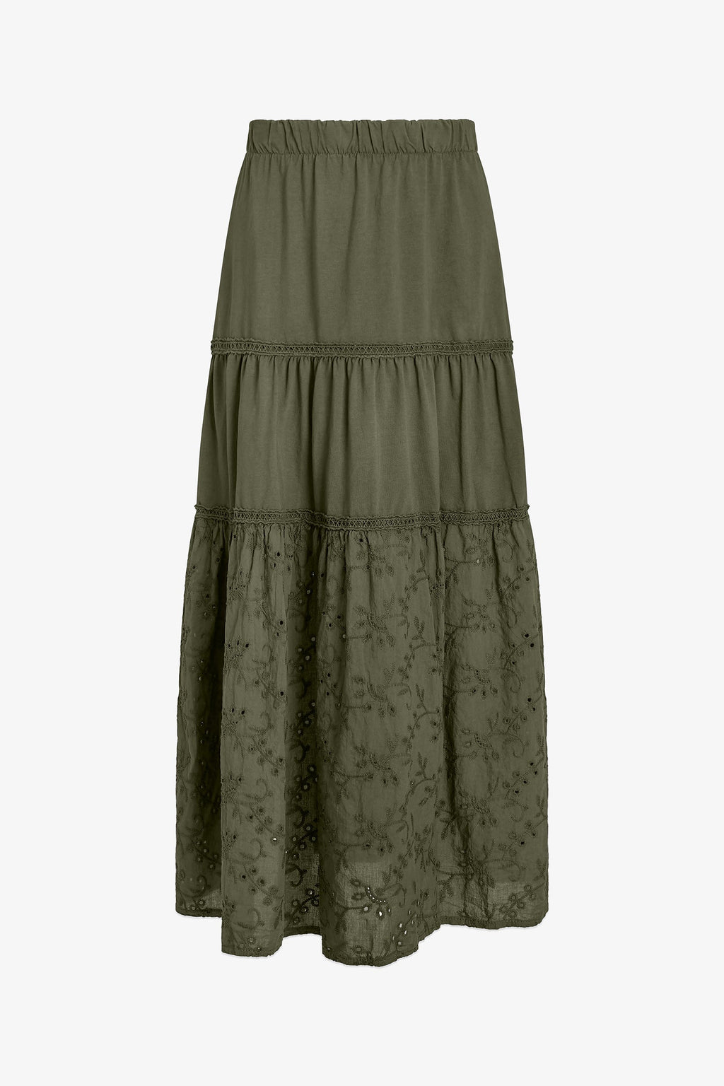 Women's Knit/Woven Combo Skirt