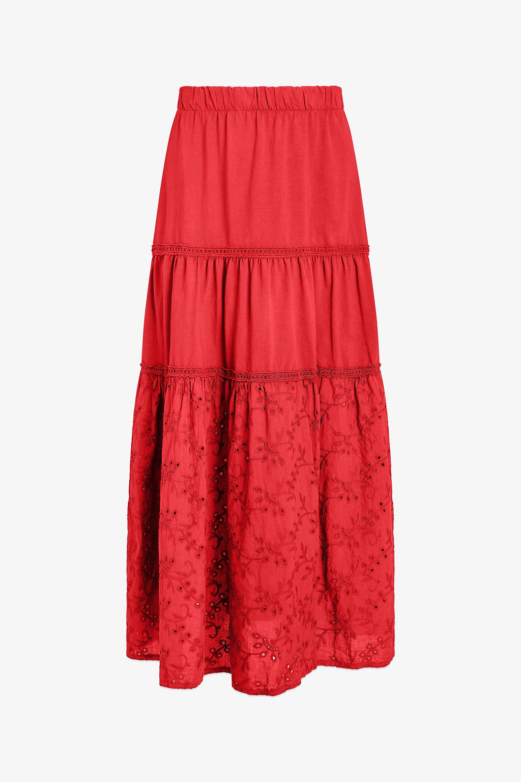 Women's Knit/Woven Combo Skirt