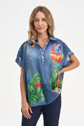Women's Woven Tunic Top